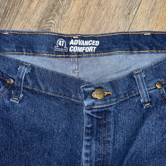 Wrangler Men's Dark Blue Straight Jeans - Picture 6 of 7